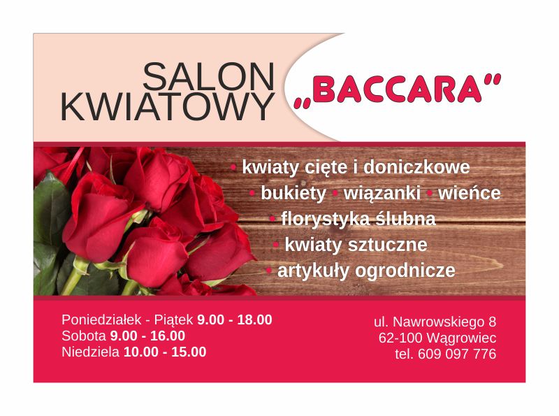 Salon kwiatowy / kwiaciarnia Baccara