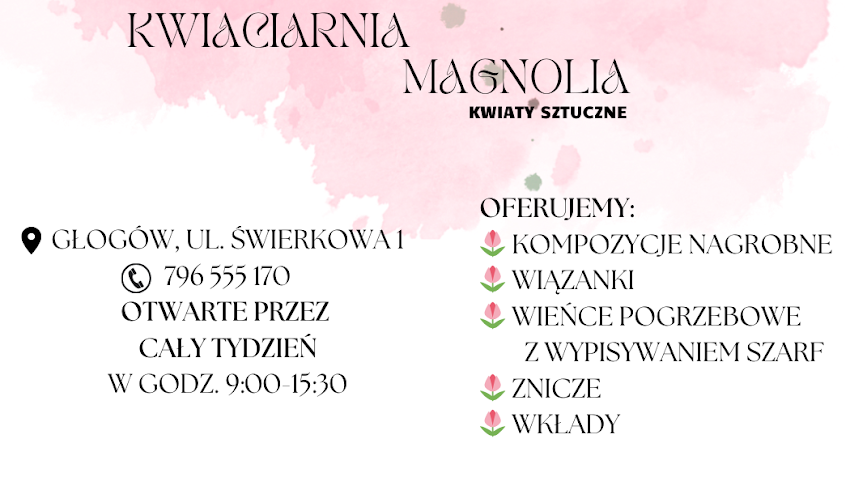 Kwiaciarnia ,,Magnolia” – przy cmentarzu