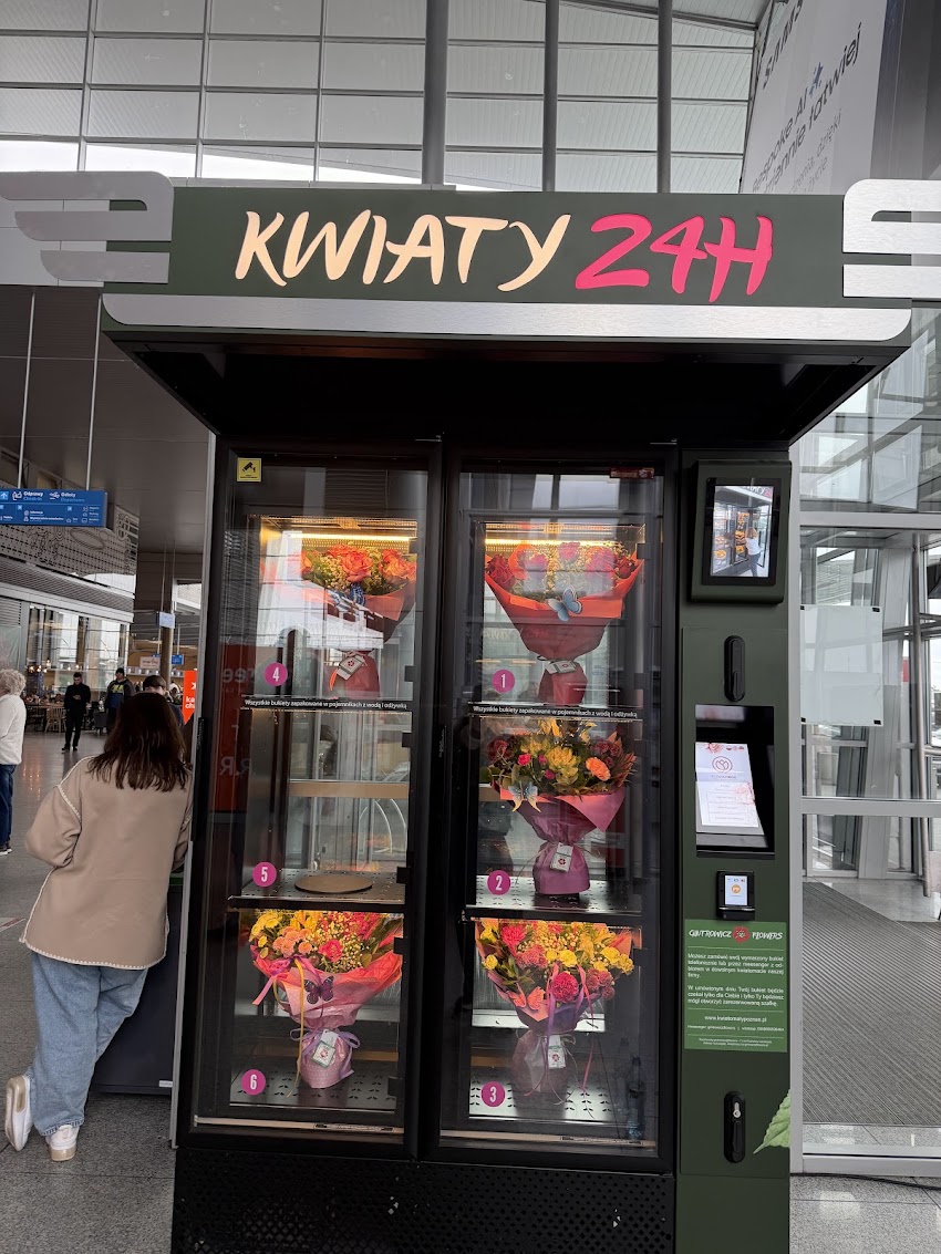 Kwiatomat Gintrowicz Flowers 24h/7 Port Lotniczy Poznań-Ławica